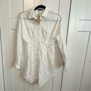 SHEIN Classic White Mini Shirt Dress - Medium